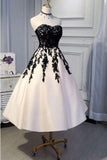 A Line Sweetheart Lace Appliques Homecoming Dresses