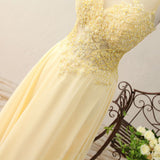 A Line Jewel Sleeveless Appliqued Chiffon Prom Dresses with Beading N828