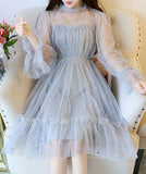 Sparkly Long Sleeves Tulle Homecoming Dress N2003