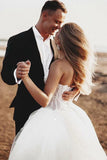 Long Sweetheart Tulle Boho Wedding Dress with Lace Court Train Rustic Wedding Gown N2255