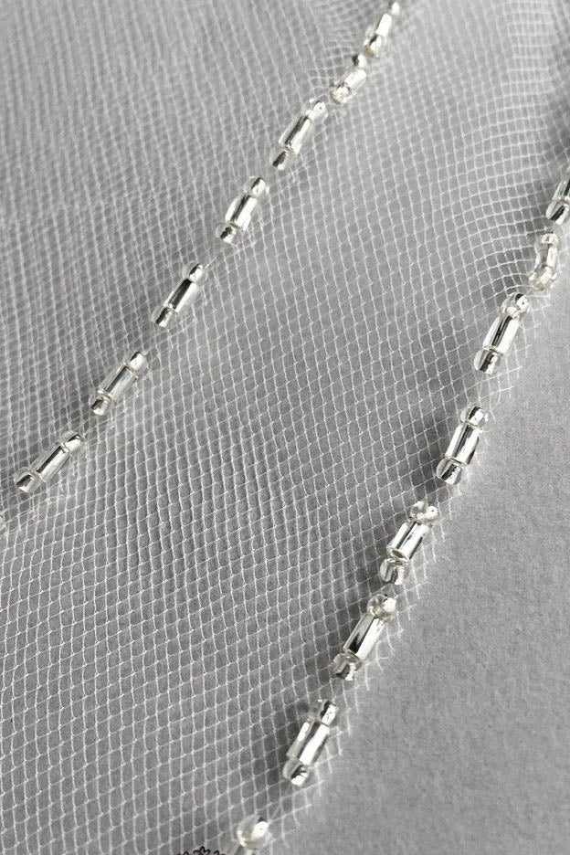 2 Tiers Beading Edge Bridal Wedding Veils