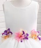 A Line Flower Girl Dress with Applique Unique Sleeveless Flower Girl Dress with Flower F058
