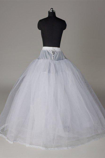 Wedding Petticoat Accessories White Floor Length Long Underskirt P013