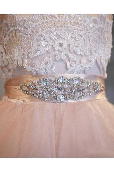 Cute Puffy Asymmetric Tulle Flower Girl Dresses