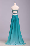 Ombre Sweetheart Long Chiffon Prom Dresses with Sequins Bridesmaid Dresses N1206