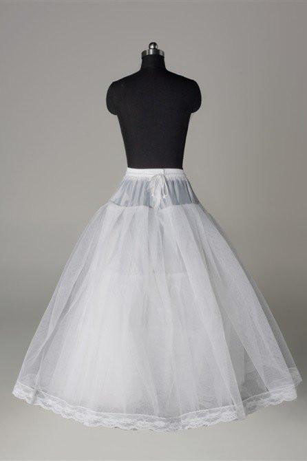 White Wedding Petticoat Accessories White Floor Length Underskirt P011