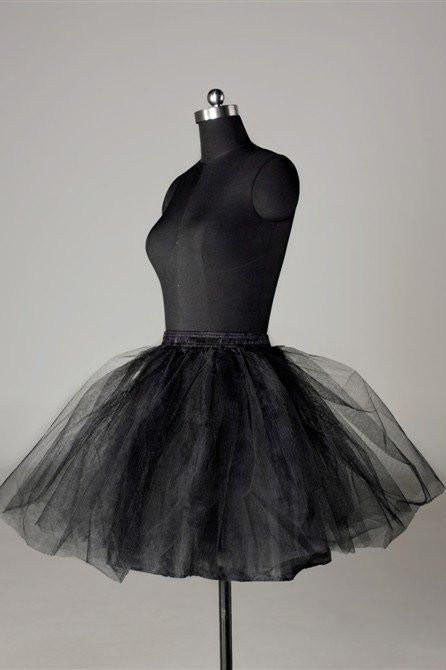 Short Wedding Dresses Petticoat Accessories Black Short Underskirt P009