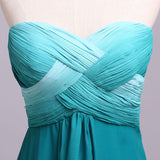 Ombre Sweetheart Long Chiffon Prom Dresses with Sequins Bridesmaid Dresses N1206