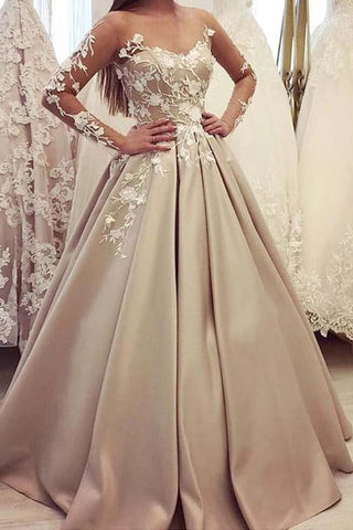 products/champagne_long_sleeves_sheer_neck_satin_prom_dress_with_appliques.jpg