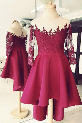products/dark_red_High_Low_Short_Prom_Dresses_Sleeves_Lace_Applique_Homecoming_Dresses.jpg