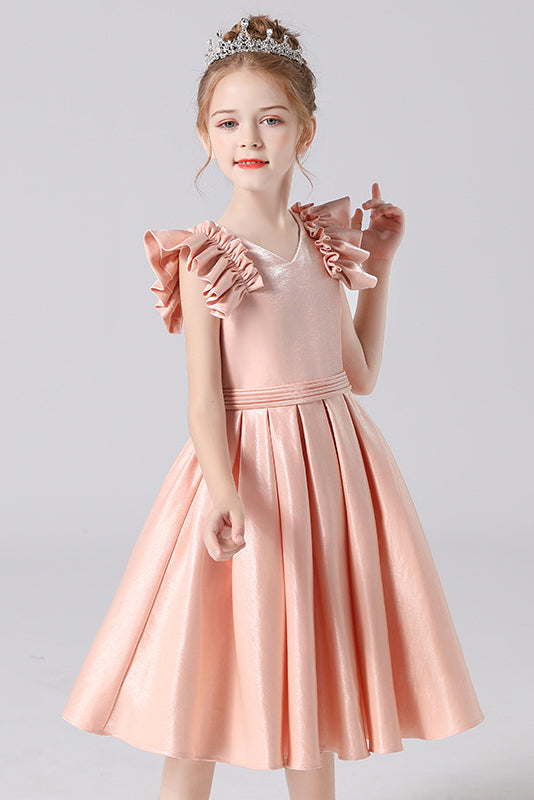 A Line Cute Sleeveless Princess Knee Length Flower Girl Dress