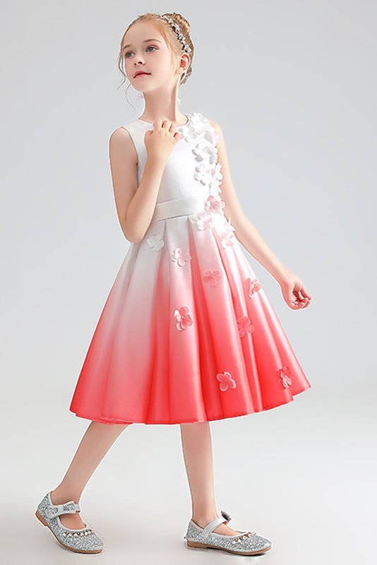 Cute Sleeveless Flower Girl Dresses With Bow Belt