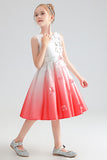 Cute Sleeveless Flower Girl Dresses With Bow Belt