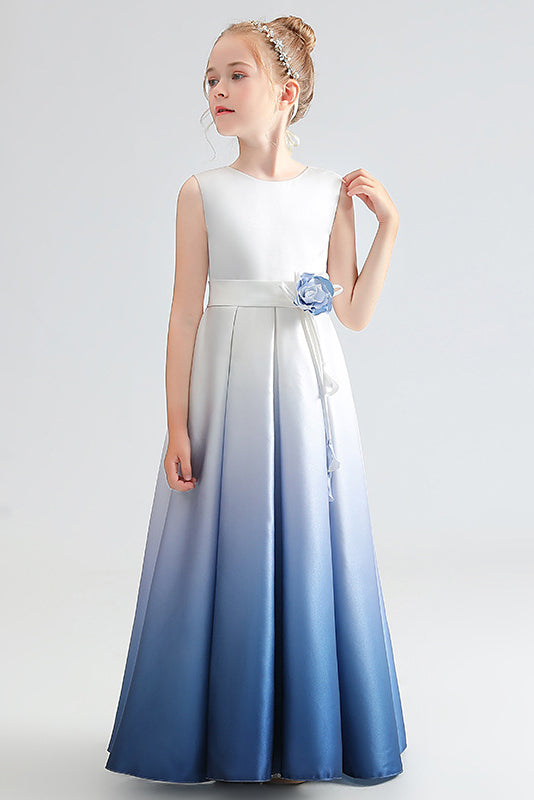 Cute Sleeveless Flower Girl Dresses With Bow Belt