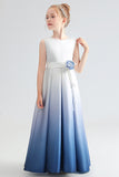 Cute Sleeveless Flower Girl Dresses With Bow Belt