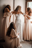 Mermaid Lace Sweetheart Elegant Boho Wedding Dresses