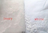 Ivory Long Wedding Veil Fairy Tale Worthy One Layer Cathedral Length Lace Bridal Veil+Comb V001