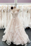 New Style Sweetheart Lace Appliques Wedding Dress with Beading Waist Belt N2679