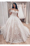 Gorgeous Off the Shoulder Lace Appliques Wedding Dresses