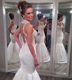 Halter Sweetheart Mermaid Backless Lace Appliques Beach Wedding Dresses Bridal Dresses