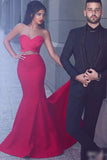 Strapless Sweetheart Neck Mermaid Prom Dresses Evening Dresses N1327