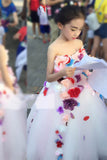 Cloud Flower Girl Dresses,Wedding Party Dresses,Princess Holiday Girl Dresses,Girls Party Dresses,F001