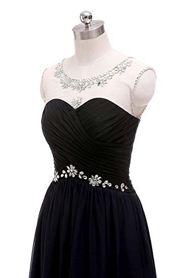 A Line Sleeveless Ombre Beaded Homecoming Dress N1675