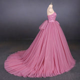 Strapless Ball Gown Wedding Dresses Gorgeous Tulle Bridal Dresses with Lace N2298