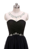 A Line Sleeveless Ombre Beaded Homecoming Dress N1675