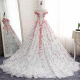 Off Shoulder Lace Applique Evening Prom Dresses Cheap Custom Sweet 16 Dresses N1493