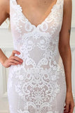 Sexy Mermaid Lace Beach Wedding Dresses Boho Backless Long Wedding Gown N2595