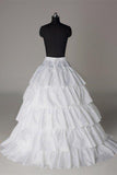 Wedding Petticoat Accessories 5 layers White Floor Length Underskirt P008