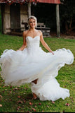 Charming Sweetheart Tulle Wedding Dresses Puffy Backless Beach Wedding Gown N1771