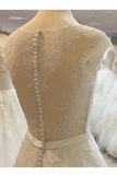 A Line Vintage Cap Sleeves Beaded Sashes Lace Wedding Dresses Long Bridal Dresses N831