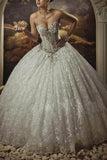 Gothic Style Corset Ball Gown Lace Wedding Dresses Sweetheart Beaded Bridal Dress N1299