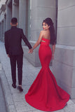 Strapless Sweetheart Neck Mermaid Prom Dresses Evening Dresses N1327