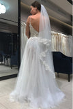 Spaghetti Strap Long Tulle Prom Dresses with Lace Backless Beach Wedding Dresses N1176