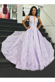 Floor-Length Sleeveless Lilac Prom Dresses A-Line Long Evening Dresses N1521