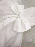 Cute Mauve Ball Gown Flower Girl Dresses with Bow on the Back F069