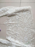 A Line Straps Long Split V-Neck Lace Beach Wedding Dress