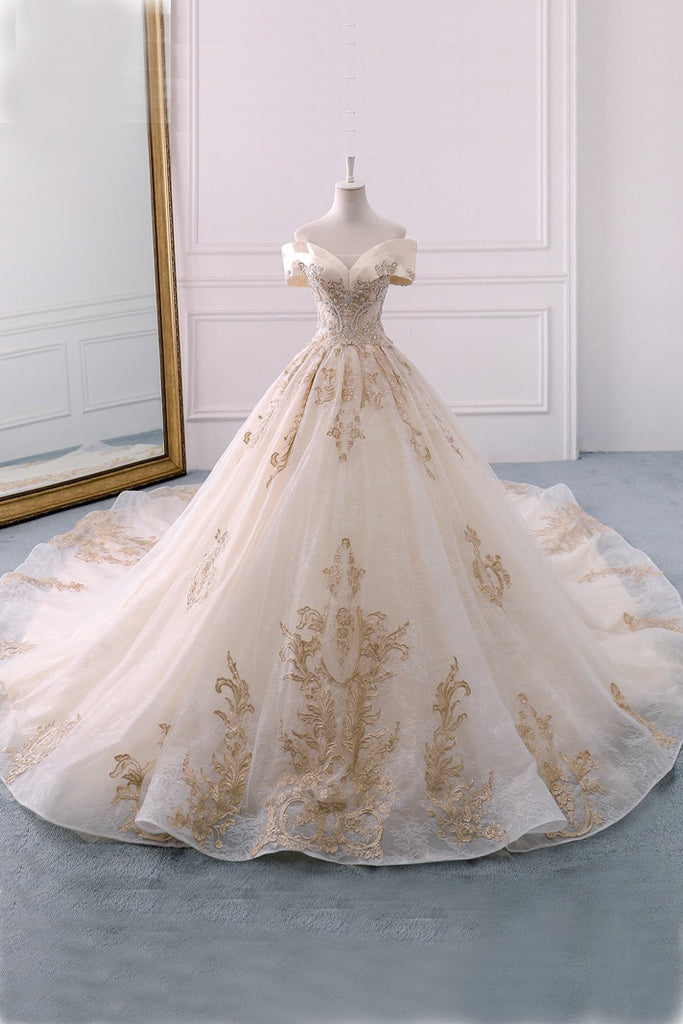 2023 Princess Ball Gown Wedding Dress with Short Sleeve Gorgeous Glitter  Tulle Chapel Bridal Gowns Corset Bride Vestido De Noiva - AliExpress