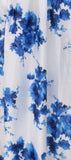 Royal Blue Sleeveless Long Prom Dresses  A-Line Floral Long Satin Evening Dresses N1144