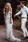 Mermaid Lace Sweetheart Elegant Boho Wedding Dresses