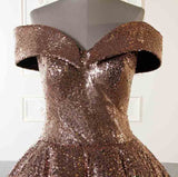 Luxury Sparkly Ball Gown Dresses Ombre Sequins Floor Length Prom Evening Dresses N1306