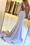 Mermaid Jewel Backless Sleeveless Split Long Prom Dress With Bowknot Keyhole,N617