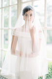 One Tier Ivory Tulle Wedding Veil Bridal Veil V039