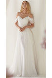 Unique Spaghetti Straps Sweep Train Wedding Dress, Long Beach Wedding Dresses N2371