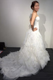 A-line White Princess Strapless Sweetheart Tulle Long Beach Wedding Dress,Bridal dresses,N408
