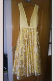 A Line Deep V-Neck Sleeveless Tea-Length Homecoming Dress N763