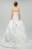 Gorgeous Sweetheart Ruffles Wedding Dress with Detachable Sleeves N2429